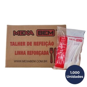 Colher Descartável para Refeição Branco Master C/500 Mexa Bem