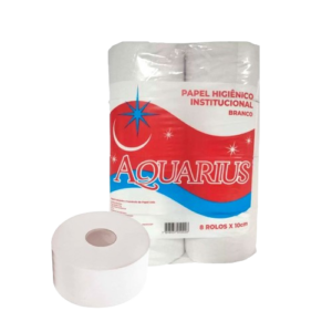 Papel Higiênico Rolão C/8 Branco Aquarius