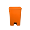 Lixeira Laranja 100L Com Pedal Bralimpia