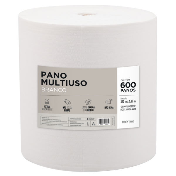 Pano Multiuso Branco 35g 0,27x240m Bettanin