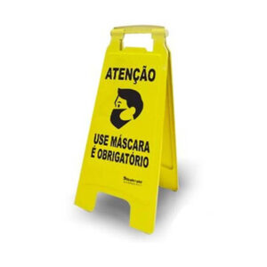 Placa Sinalizadora Atenção Use Máscara Bralimpia