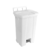 Lixeira Branca 100L com Pedal e Rodas JSN
