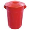 Lixeira Vermelha 60L com Tampa JSN