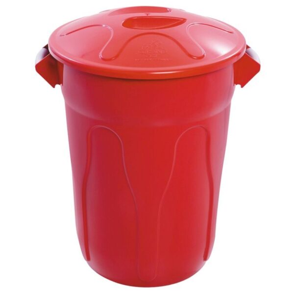 Lixeira Vermelha 60L com Tampa JSN