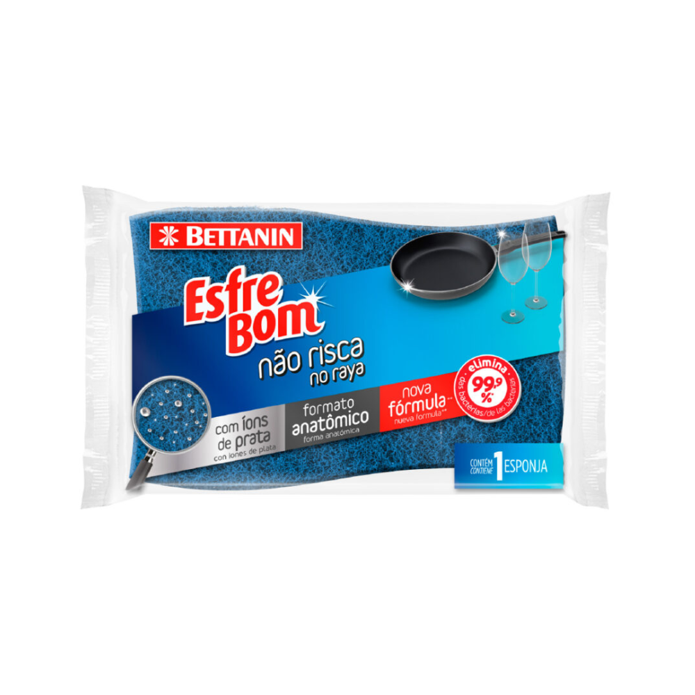 Esponja Azul Não Risca Esfrebom Bettanin